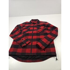 Chrome Utility Shirt Jacket Men's Large Buffalo Check Shacket Full Zip Mobility